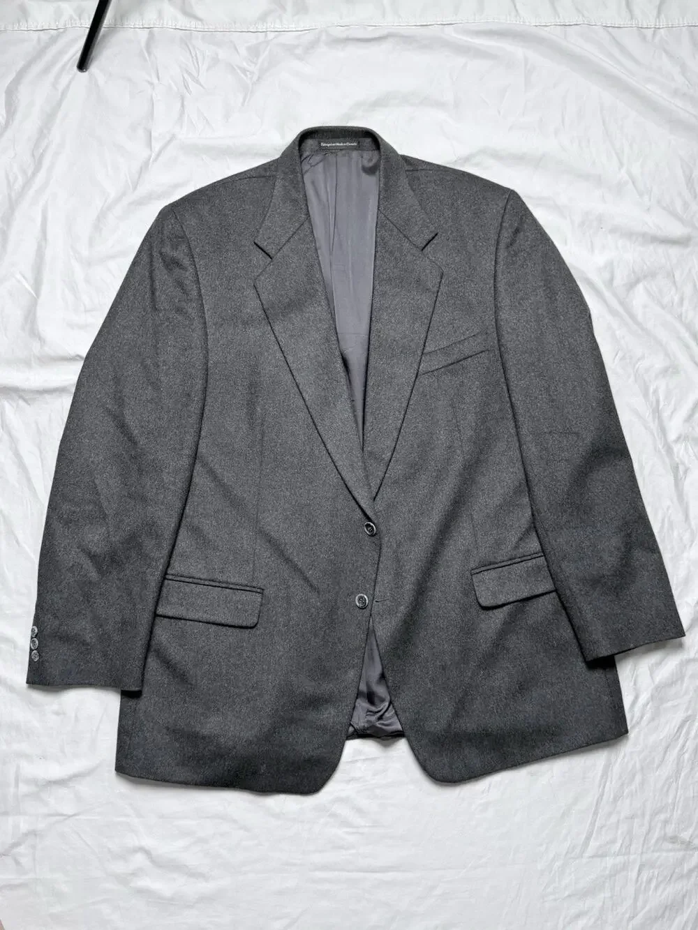 Vito Rufolo 42L Gray Lanificio Wool Silk Made in Italy Blazer Sport Suit Coat